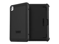 OtterBox Defender Series - Beskyttende kasse bagsidecover til tablet - grov - polykarbonat, termoplastisk elastomer (TPE) - sort - 11" - for Apple 11-inch iPad Pro M4 Wi-Fi, M4 Wi-Fi + Cellular 77-95237
