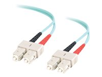C2G SC-SC 10Gb 50/125 OM3 Duplex Multimode PVC Fiber Optic Cable (LSZH) - Netværkskabel - SC multimodus (han) til SC multimodus (han) - 1 m. - fiberoptik - duplex - 50 / 125 my - OM3 - halogenfri - akvamarin 85513
