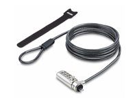 StarTech.com Slim Lock Noble Wedge Slot Compatible, 6.6ft Locking Cable - Sikkerhedskabelslås - 2 m - TAA-kompatibel SNBLC4D-LAPTOP-LOCK