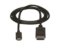 StarTech.com 3ft/1m USB C to DisplayPort 1.2 Cable 4K 60Hz, USB-C to DisplayPort Adapter Cable HBR2, USB Type-C DP Alt Mode to DP Monitor Video Cable, Compatible with Thunderbolt 3, Black - USB-C Male to DP Male (CDP2DPMM1MB) - DisplayPort kabel - USB-C (han) til DisplayPort (han) - Displayport 1.2/Thunderbolt 3 - 1 m - 4K60 Hz (3840 x 2160) support - sort - for P/N: TB33A1C, TB3DK2DPM2, TB3DKDPMAW, TB3DKDPMAWUE, TB3DOCK2DPPD, TB3DOCK2DPPU CDP2DPMM1MB