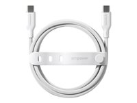 empower - USB-kabel - 24 pin USB-C (han) til 24 pin USB-C (han) - USB 2.0 - 48 V - 5 A - 2 m - Fast Power Charging (240W) - sølvhvid EM86681
