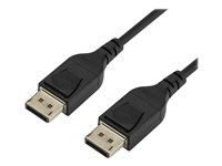 StarTech.com 6ft/2m VESA Certified DisplayPort 1.4 Cable, 8K 60Hz HBR3 HDR, Super UHD DisplayPort to DisplayPort Monitor Cord, Ultra HD 4K 120Hz DP 1.4 Slim Video Cable M/M DP Connectors - DP 1.4 Latching Cable - DisplayPort kabel - DisplayPort (han) haspet til DisplayPort (han) haspet - DisplayPort 1.4 - 2 m - 8K support - sort - for P/N: CDP2DPHD, SV231QDPU34K, TB32DP14 DP14MM2M