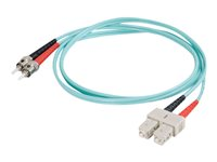 C2G SC-ST 10Gb 50/125 OM3 Duplex Multimode PVC Fiber Optic Cable (LSZH) - Netværkskabel - ST multimodus (han) til SC multimodus (han) - 5 m. - fiberoptik - duplex - 50 / 125 my - OM3 - halogenfri - akvamarin 85525
