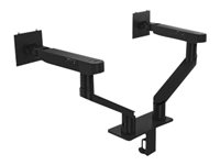 Dell Dual Monitor Arm - MDA20 - Monteringssæt - justerbar arm - for 2 LCD displays - sort - skærmstørrelse: 19"-34" - monteringsgrænseflade: 100 x 100 mm - skrivebordsmonterbar DELL-MDA20