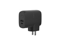 Belkin BoostCharge - Strømbank/strømadapter - 5000 mAh - 25 Watt - Fast Charge, PD 3.0 - 2 output-stikforbindelser (USB, 24 pin USB-C) - sort BPZ003BT1MBK-B6