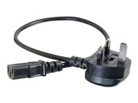 C2G Universal Power Cord - Strømkabel - BS 1363 (han) til power IEC 60320 C13 - 50 cm - formet - sort 88511