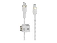 Belkin BoostCharge - USB-kabel - 24 pin USB-C (han) til 24 pin USB-C (han) - 3 m - hvid CAB011BT3MWH