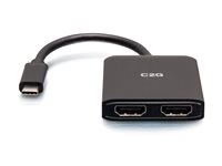 C2G USB-C to Dual HDMI MST Hub - 4K - Videoadapter - 24 pin USB-C han til HDMI hun - 20 cm - sort - 4K60 Hz (3840 x 2160) support, op til 32,4 Gbps datahastighed, DP Alt-tilstand support C2G54540