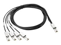 HPE - SAS eksternt kabel - 4-Lane - 26-pin 4 skærmet Mini MultiLane SAS (SFF-8088) (han) til 26-pin 4 skærmet Mini MultiLane SAS (SFF-8088) (han) - 2 m - for HPE MSL2024, MSL4048, MSL8096; StorageWorks MSL4048; StoreEver MSL2024, MSL4048, MSL8096 AN975A