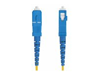StarTech.com 10m (32.8ft) LC to SC (UPC) OS2 Single Mode Simplex Fiber Optic Cable, 9/125µm, Laser Optimized, 40G/100G, Bend Insensitive, Low Insertion Loss - LSZH Fiber Patch Cord (SPSMLCSC-OS2-10M) - Patchkabel - LC/UPC enkelttilstand (han) til SC/UPC enkelttilstand (han) - 10 m. - 2 mm - fiberoptik - simplex - 9 / 125 micron - OS1/OS2 - halogenfri, passiv, tovejs - gul SPSMLCSC-OS2-10M