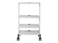 Eaton Tripp Lite Series Mobile Workstation with Adjustable Shelves, Locking Casters, TAA - Vogn med hjul - for LCD-display/PC-udstyr - stål, træ - elfenben - gulvstående - TAA-kompatibel WWSSRSTAA
