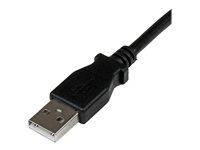 StarTech.com 2m USB 2.0 A to Right Angle B Cable Cord - 2 m USB Printer Cable - Right Angle USB B Cable - 1x USB A (M), 1x USB B (M) (USBAB2MR) - USB-kabel - USB Type B (han) til USB (han) - USB 2.0 - 2 m - 90° stik - sort USBAB2MR