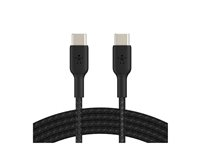 Belkin BoostCharge - USB-kabel - 24 pin USB-C (han) til 24 pin USB-C (han) - 1 m - sort CAB004BT1MBK