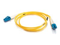 C2G LC-LC 9/125 OS1 Duplex Singlemode PVC Fiber Optic Cable (LSZH) - Patchkabel - LC enkelttilstand (han) til LC enkelttilstand (han) - 15 m. - fiberoptik - duplex - 9 / 125 micron - OS1 - halogenfri - gul 85610
