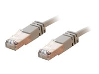 C2G Cat5e Booted Shielded (STP) Network Patch Cable - Patchkabel - RJ-45 (han) til RJ-45 (han) - 15 m - STP - CAT 5e - formet - grå 83756
