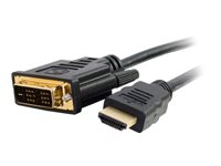 C2G 3m HDMI to DVI Adapter Cable - DVI-D Digital Video Cable - Adapterkabel - enkeltlink - DVI-D han til HDMI han - 3 m - dobbelt afskærmet - sort 82032