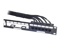 APC Data Distribution Cable - Netværkskabel - TAA-kompatibel - RJ-45 (hun) til RJ-45 (hun) - 7 m - UTP - CAT 6 - sort DDCC6-023