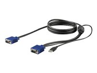 StarTech.com 6 ft. (1.8 m) USB KVM Cable for StarTech.com Rackmount Consoles - VGA and USB KVM Console Cable (RKCONSUV6) - Video / USB kabel - mini-VGA (han) til USB, HD-15 (VGA) (han) - 1.8 m - for P/N: RKCONS1701, RKCONS1708K, RKCONS1716K, RKCONS17HD, RKCONS1908K, RKCONS1916K RKCONSUV6