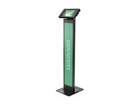 Compulocks Galaxy Tab Active 3/5 8" Apex Enclosure Brandable Floor Stand - Stativ - for tablet - kan brandes - låsbar - metalramme - sort - skærmstørrelse: 8" - gulvstående, gulvmonterbar 140B80GAPXB