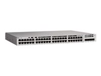 Cisco Catalyst 9200 - Network Essentials - switch - L3 - smart - 40 x 10/100/1000 (PoE+) + 8 x 100/1000/2.5G/5G/10GBase-T - monterbar på stativ - PoE+ (740 W) C9200-48PXG-E