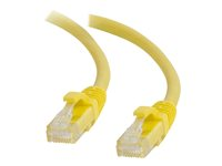 C2G Cat5e Booted Unshielded (UTP) Network Patch Cable - Patchkabel - RJ-45 (han) til RJ-45 (han) - 1 m - UTP - CAT 5e - formet, knastfri, strenget - gul 83241