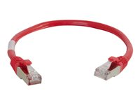 C2G Cat5e Booted Shielded (STP) Network Patch Cable - Patchkabel - RJ-45 (han) til RJ-45 (han) - 2 m - STP - CAT 5e - formet - rød 83791