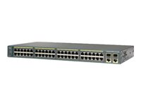 Cisco Catalyst 2960-Plus 48PST-L - Switch - Administreret - 48 x 10/100 (PoE) + 2 x Gigabit SFP + 2 x 10/100/1000 - monterbar på stativ - PoE (370 W) WS-C2960+48PST-L