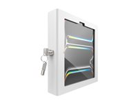 Compulocks iPad Pro M4 11" (2024), Apex Secured Enclosure Wall Mount - Indelukke - for tablet - glasmontering, plads - låsbar - højglansaluminium - hvid - skærmstørrelse: 11" - monteringsgrænseflade: 100 x 100 mm - vægmonterbar 11PAPX4W