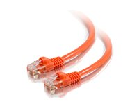 C2G Cat5e Booted Unshielded (UTP) Network Patch Cable - Patchkabel - RJ-45 (han) til RJ-45 (han) - 3 m - UTP - CAT 5e - formet, knastfri, strenget - orange 83606
