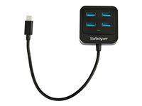 StarTech.com 4-Port USB C Hub, USB-C to 4x USB-A Ports, SuperSpeed 10Gbps USB 3.1/USB 3.2 Gen 2 Type-C Hub, USB Bus Powered, Portable/Compact USB-C to USB Adapter Hub for Laptop, Aluminum - Windows/macOS/Linux (HB31C4AB) - Hub - 4 x SuperSpeed USB 3.0 - desktop - for P/N: PEXUSB321C HB31C4AB