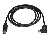 StarTech.com Right Angle USB-C Cable - 1m / 3 ft - Reversible - M/M - USB Type C Cable - USB-C Charge Cable - USB C to USB C Cable (USB2CC1MR) - USB-kabel - USB-C (han) lige til USB-C (han) højrevinklet - USB 2.0 - 1 m - sort - for P/N: DKT30CHD USB2CC1MR