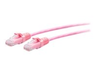 C2G 15ft (4.5m) Cat6a Snagless Unshielded (UTP) Slim Ethernet Network Patch Cable - Pink - Patchkabel - RJ-45 (han) til RJ-45 (han) - 4.5 m - 4.8 mm - UTP - CAT 6a - formet, knastfri - pink C2G30200