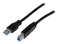 StarTech.com 2m 6 ft Certified SuperSpeed USB 3.0 A to B Cable Cord - USB 3 Cable - 1x USB 3.0 A (M), 1x USB 3.0 B (M) - 2 meter, Black (USB3CAB2M) - USB-kabel - USB Type B (han) til USB Type A (han) - USB 3.0 - 2 m - formet - sort - for P/N: KITBXDOCKPEU, KITBXDOCKPNA, KITBXDOCKPUK, SV231HU34K6, SV231QDPU34K, SV431HU34K6 USB3CAB2M