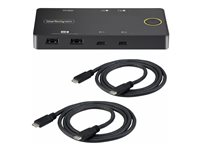 StarTech.com 2-Port USB-C KVM Switch, Single-4K 60Hz HDMI Monitor, Dual-100W Power Delivery Pass-through Ports, Bus Powered, USB Type-C/USB4/Thunderbolt 3/4 Compatible - Small Form Factor (C2-H46-UC2-PD-KVM) - KVM switch - 2 x KVM / audio / USB - 1 lokalbruger - desktop C2-H46-UC2-PD-KVM