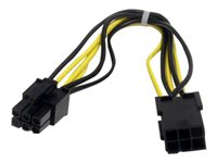 StarTech.com 8in 6 pin PCI Express Power Extension Cable - Power extension cable - 6 pin PCIe power (M) to 6 pin PCIe power (F) - 7.9 in - black - PCIEPOWEXT - Forlængerkabel til strøm - 6 pin PCIe-strøm (han) til 6 pin PCIe-strøm (hun) - 20 cm - sort PCIEPOWEXT