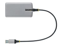 StarTech.com 3-Port USB Hub with Ethernet, 3x USB-A Ports, Gigabit Ethernet RJ45, USB 3.0 5Gbps, Bus-Powered, USB Hub w/ GbE and 1ft/30cm Long Cable, Portable Laptop USB Hub - USB Expansion Hub w/ Ethernet Adapter (5G3AGBB-USB-A-HUB) - Hub - 3 x USB 3.2 Gen 1 + 1 x micro-USB + 1 x 10/100/1000 - desktop 5G3AGBB-USB-A-HUB