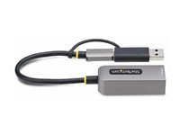 StarTech.com 2.5GbE USB-C to Ethernet Adapter with USB-A Converter - Netværksadapter - USB-C 3.2 Gen 1 / Thunderbolt 3 - 10M/100M/1G/2,5 Gigabit Ethernet - space grey U2GA-USB-C-ETHERNET
