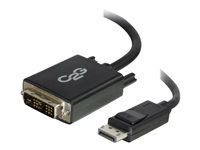 C2G 15ft DisplayPort to DVI-D Adapter Cable - M/M - Adapterkabel - TAA-kompatibel - DisplayPort (han) til DVI-D (han) - 4.57 m - tommelskruer, 1920 x 1200 (WUXGA) support - sort 54342