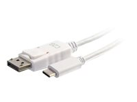 C2G 0.9m (3ft) USB C to DisplayPort Adapter Cable White - 4K Audio / Video Adapter - Ekstern videoadapter - USB-C - DisplayPort - hvid 80563
