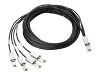 HPE - SAS eksternt kabel - 4-Lane - 26-pin 4 skærmet Mini MultiLane SAS (SFF-8088) (han) til 26-pin 4 skærmet Mini MultiLane SAS (SFF-8088) (han) - 4 m - for StorageWorks 3Gb, MSL2024, MSL4048, MSL8096 AN976A