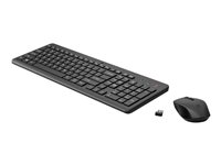HP 330 - Sæt med mus og tastatur - trådløs - 2.4 GHz - Pan Nordic - sort 2V9E6AA#UUW