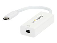 StarTech.com USB-C to Mini DisplayPort Adapter - 4K 60Hz - White - USB 3.1 Type-C to Mini DP Adapter (CDP2MDP) - Videoadapter - 24 pin USB-C (han) til Mini DisplayPort (hun) - USB 3.1 / Thunderbolt 3 / DisplayPort 1.2 - 18 cm - passiv, 4K60 Hz (3840 x 2160) support - hvid CDP2MDP