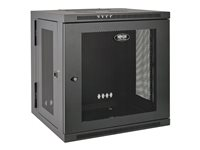 Eaton Tripp Lite Series 10U Wall Mount Rack Enclosure Server Cabinet Hinged w/ Door & Sides - Rack kabinet - vægmonterbar - sort - 10U - 19" SRW10US