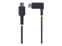 StarTech.com 6ft (2m) USB C Charging Cable Right Angle, 60W PD 3A, Heavy Duty Fast Charge USB-C Cable, USB 2.0 Type-C, Durable and Rugged Aramid Fiber, S20/iPad/Pixel - High Quality USB Charging Cord (R2CCR-2M-USB-CABLE) - USB-kabel - 24 pin USB-C (han) lige til 24 pin USB-C (han) højrevinklet - USB 2.0 - 3 A - 2 m - USB Power Delivery (60W) - sort R2CCR-2M-USB-CABLE
