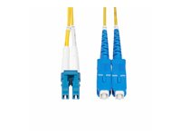 StarTech.com 50m (164ft) LC to SC (UPC) OS2 Single Mode Duplex Fiber Optic Cable, 9/125µm, Laser Optimized, 10G, Bend Insensitive, Low Insertion Loss - LSZH Fiber Patch Cord (SMLCSC-OS2-50M) - Patchkabel - LC/UPC enkelttilstand (han) til SC/UPC enkelttilstand (han) - 50 m. - 2 mm - fiberoptik - duplex - 9 / 125 micron - OS1/OS2 - halogenfri, passiv - gul SMLCSC-OS2-50M