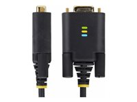 StarTech.com 3ft (1m) USB to Serial Adapter Cable, Interchangeable DB9 Screws/Nuts, COM Retention, USB-A to DB9 RS232, FTDI IC, Level-4 ESD Protection, Windows/macOS/ChromeOS/Linux - Rugged TPE Construction (1P3FFCB-USB-SERIAL) - USB / serielkabel - USB (han) til DB-9 (han) - 1 m - sort 1P3FFCB-USB-SERIAL