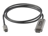 StarTech.com 3ft (1m) USB C to HDMI Cable 4K 60Hz with HDR10, Ultra HD USB Type-C to 4K HDMI 2.0b Video Adapter Cable, USB-C to HDMI HDR Monitor/Display Converter, DP 1.4 Alt Mode HBR3 - Thunderbolt 3 Compatible (CDP2HDMM1MH) - Adapterkabel - 24 pin USB-C han til HDMI han - 1 m - sort - 4K support, aktiv CDP2HDMM1MH