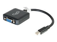 C2G 20cm Mini DisplayPort to VGA Adapter - Thunderbolt to VGA Converter M/F - Black - VGA-adapter - Mini DisplayPort (han) til HD-15 (VGA) (hun) - 20 cm - sort 84315