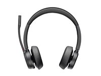 Poly Voyager 4320-M - Headset - på øret - Bluetooth - trådløs, kablet - USB-A via Bluetooth adapter, USB-A - sort - Certified for Microsoft Teams, Zoom Certified 77Z00AA
