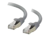 C2G Cat6a Booted Shielded (STP) Network Patch Cable - Patchkabel - RJ-45 (han) til RJ-45 (han) - 1 m - STP - CAT 6a - formet, knastfri, strenget - grå 89901